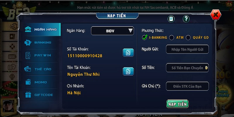 nạp tiền B52club Giới thiệu về B52club và hệ thống nạp tiền